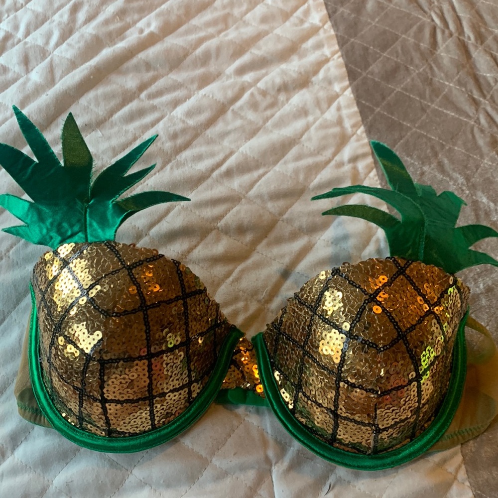 Adorable Gold Sequins Pineapple BranTop Spirit Halloween Costume